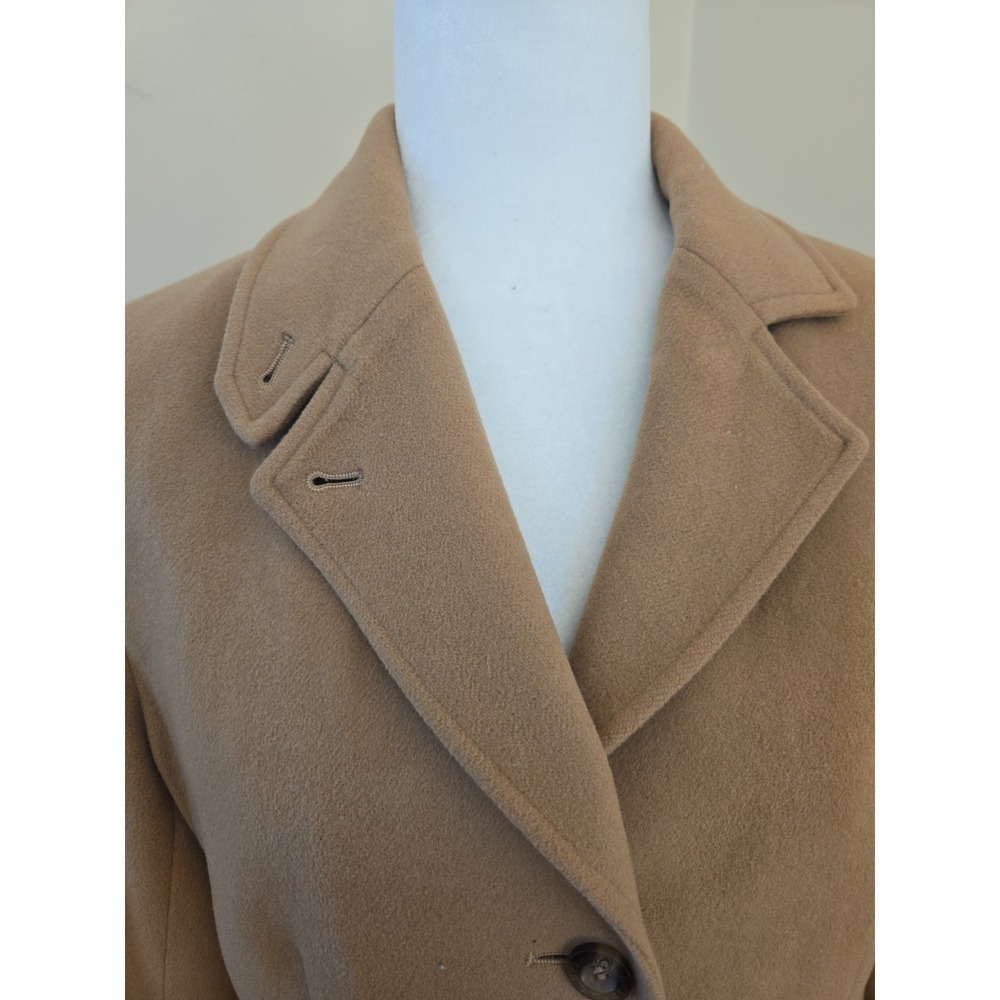 LL Bean Ladies Blazer Camel Wool/Angora Blend Two-Button Collegiate Med Reg - Picture 9 of 15